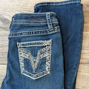 Vigoss Women's Dark Blue Straight Jeans